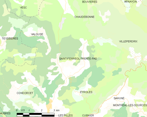 Poziția localității Saint-Ferréol-Trente-Pas