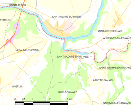 Mapa obce Saint-Nazaire-en-Royans