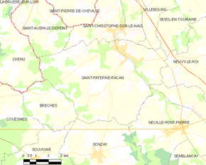 Poziția localității Saint-Paterne-Racan