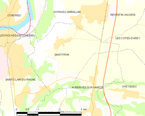 Poziția localității Saint-Prim
