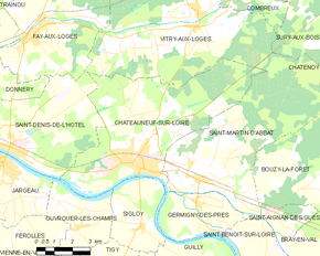 Poziția localității Châteauneuf-sur-Loire