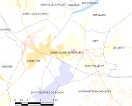 Mapa obce Saint-Hilaire-Petitville