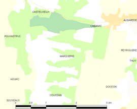 Mapa obce Marquerie