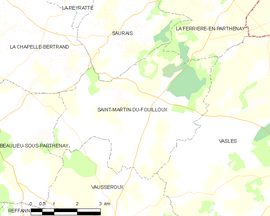 Mapa obce Saint-Martin-du-Fouilloux