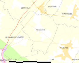 Mapa obce Framicourt