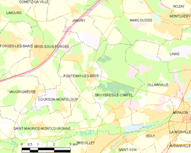 Mapa obce Fontenay-lès-Briis