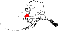 Locatie van Wade Hampton Census Area in Alaska