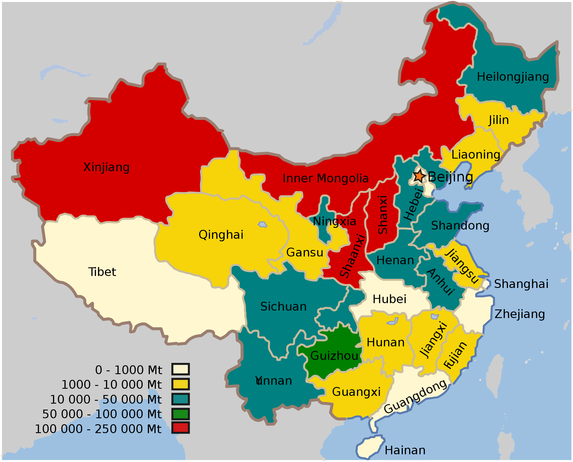 Coal in China - Wikipedia, the free encyclopedia