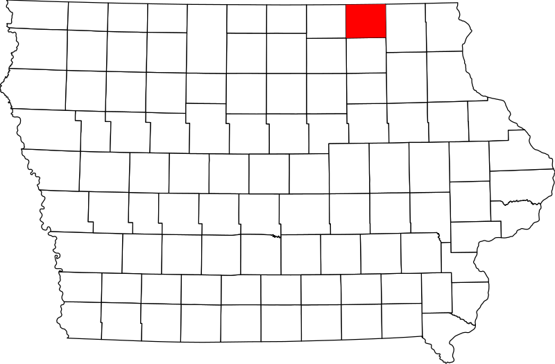 صورة:Map of Iowa highlighting Howard County.svg