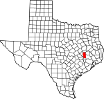 Map of Texas highlighting Grimes County.svg
