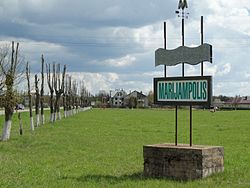 Marijampolis dekoratives Straßenschild