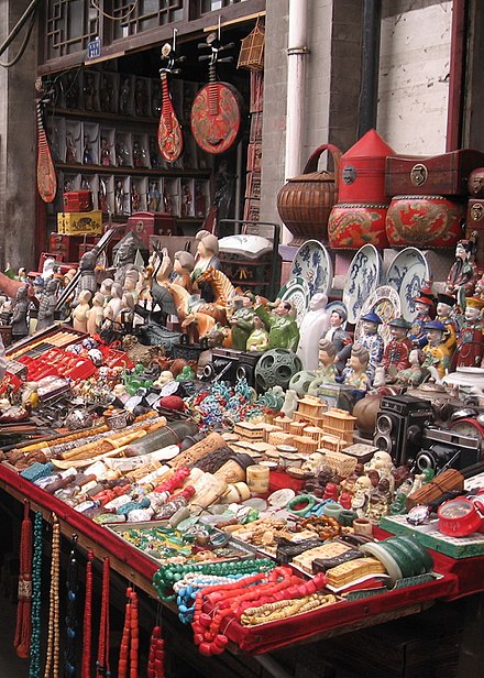 Merchandise at a market in China