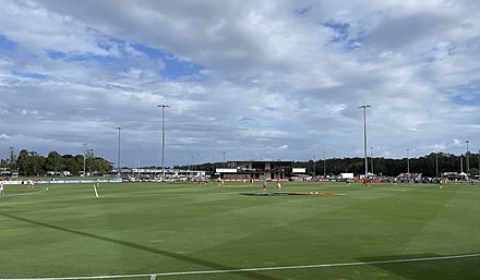 Maroochydore Multi Sports Complex, at Maroochydore proposed AFL standard host venue for the winning bid for the (cancelled) 2020 tournament