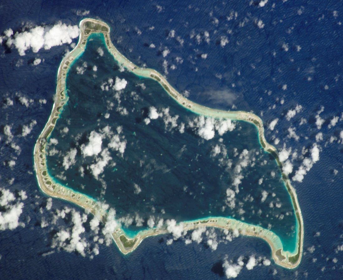 Atoll Marutea (pulong kagaangan, lat -21,50, long -135,57)