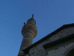 Minaret of Özbek Han Mosque (1314), Eski Kirim, Crimea, Ukraine.jpg