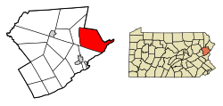 Monroe County Pennsylvania Incorporated Middle Smithfield Township Highlighted.svg