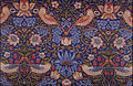 El ladrón de fresas, patrón decorativo del movimiento Arts and Crafts, de William Morris (líneas curvas, líneas de contorno).