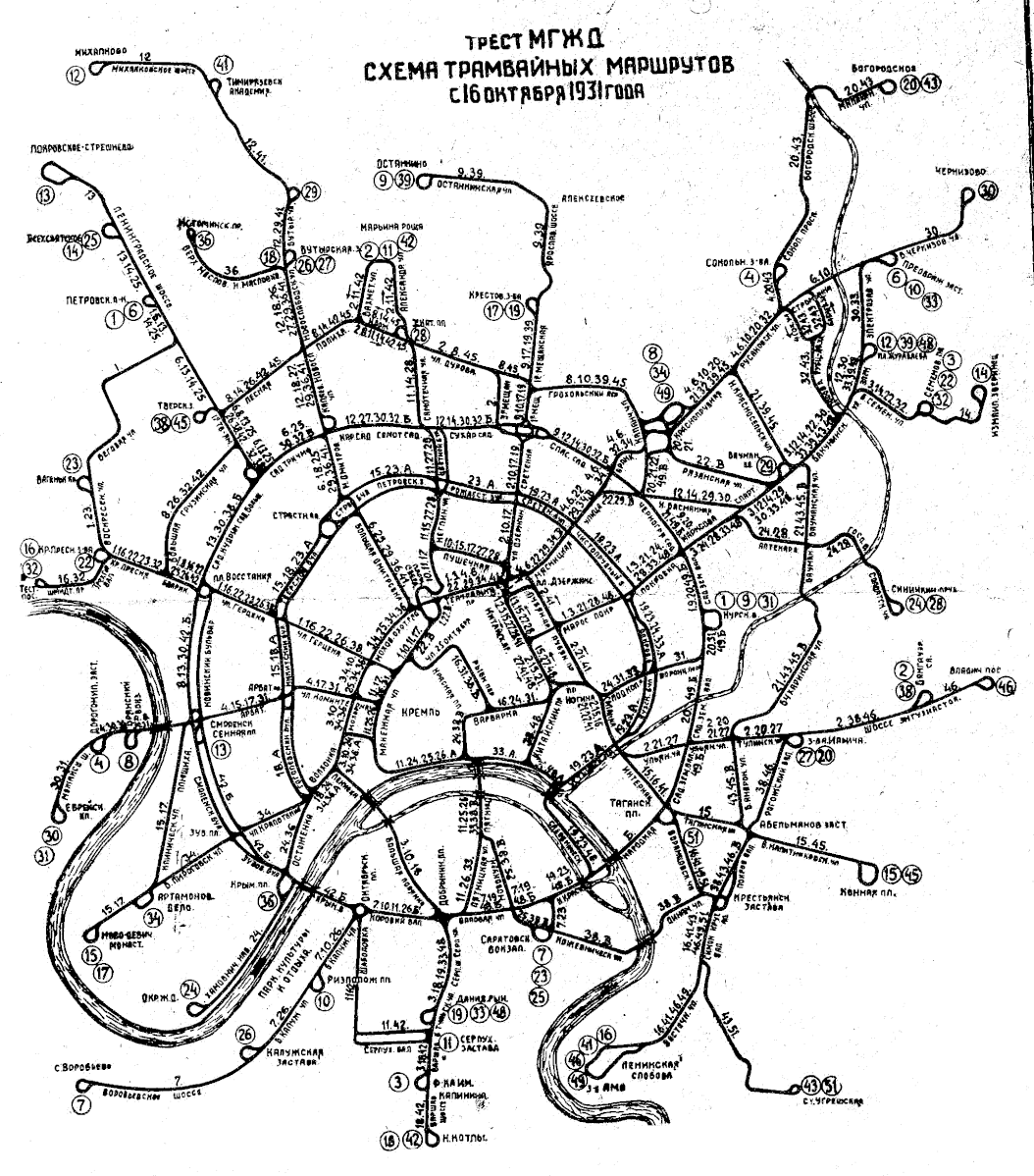 Трамвайные маршруты москвы. Схема Московского трамвая 1930. Схема путей Московского трамвая. Московский трамвай схема. Маршрутная схема трамвая Москва.