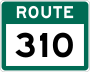 Route 310 marker