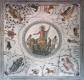 Mosaïque du triomphe de Neptune et les quatre Saisons de La Chebba