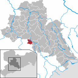Läget för kommunen Niederwiesa i Landkreis Mittelsachsen