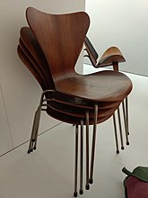 The chairs are easy to stack. (Pinakothek der Moderne, Munich)