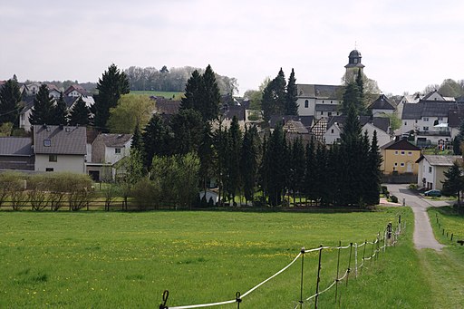 Nordhofen (Westerwald) View over Village Germany