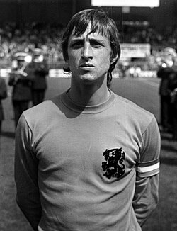 יוהאן קרויף במדי נבחרת הולנד, מאי 1974