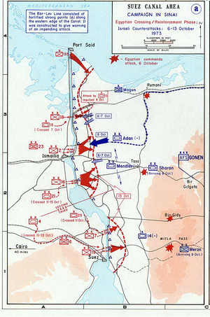 The Egyptian Offensive on 6 October and Israeli counterattacks Operation Badr.png