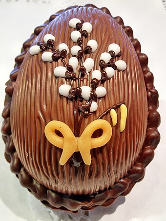 A chocolate Easter egg