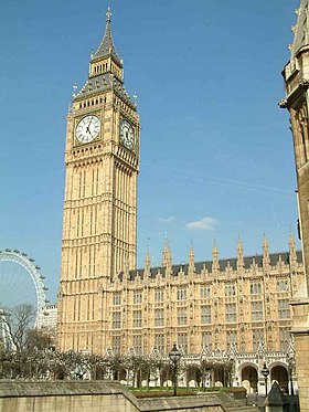 The UK Parliament meets at the Palace of Westminster in London.