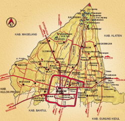 Peta Kabupaten Sleman Yogyakarta Lengkap Gambar Hd