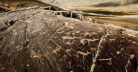 Moğol Altay Petrogliflerinin açıklayıcı görüntüsü