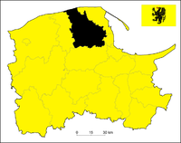 Okres Wejherowo na mapě vojvodství