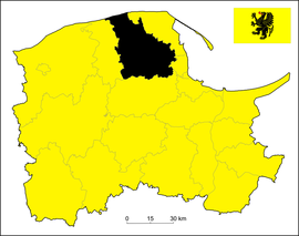 Poloha powiatu v rámci Pomoranského vojvodstva