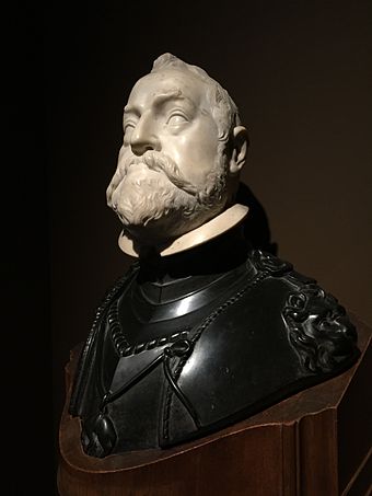 A portrait bust of Rudolf II in the collection of the Antwerp City Hall, Belgium