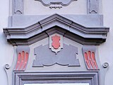 Praha - Malá Strana, Valdštejnská 10 - Kolovratský palác, detail fasády