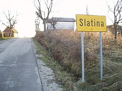 Slatina, ulaz u naselje