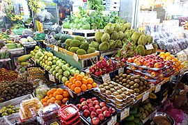 Le marché aux fruits.