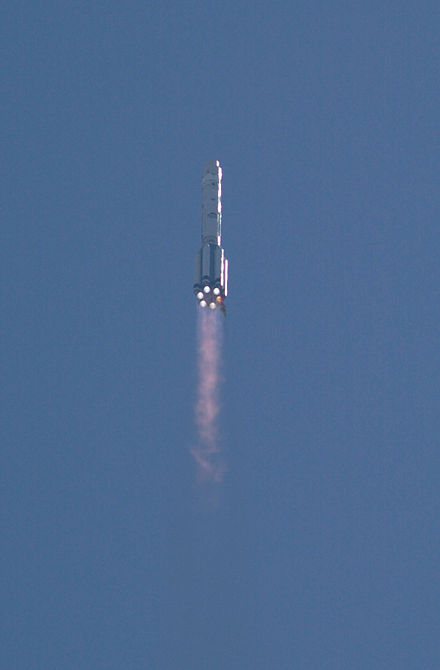 Zvezda heads into orbit aboard a Proton launch vehicle on July 12, 2000