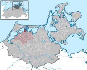 Poziția Pruchten pe harta districtului Vorpommern-Rügen
