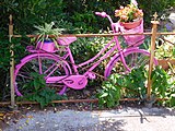 Prvić Luka - Ulica IX, bicycle flowerpot