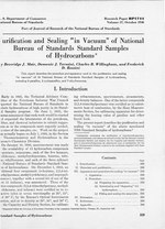 Thumbnail for File:Purification and sealing in vacuum of National Bureau of Standards standard samples of hydrocarbons (IA jresv37n4p229).pdf