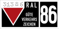 Das bis Ende 2007 auf der Rückseite amt­licher Verkehrsschilder angebrachte RAL-Gütezeichen