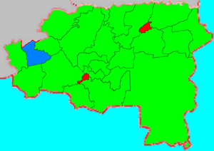 Ayuntamiento de Radchitsa en el mapa