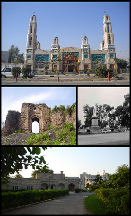 Moskén Gulshan Dadn Khan; Porten till fortet Pharwala; Staty över drottning Viktoria; Mässhall
