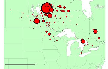 Nombre de locuteurs des langues ojibwées