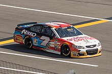 Regan Smith at Daytona International Speedway in 2016 Regan Smith 7 Tommy Baldwin Racing Chevrolet.jpg