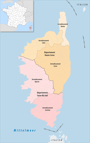 Arrondissements in Korsika