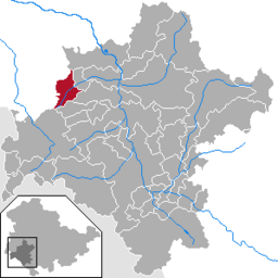 Läget för kommunen Roßdorf i Landkreis Schmalkalden-Meiningen